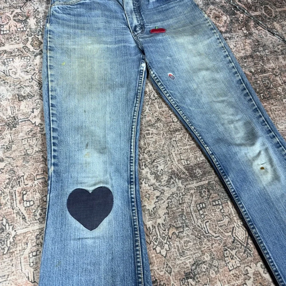 Vintage 1960s Wrangler Bootcut Blue Denim Jeans Size 28x30 Talon Zip Made In USA